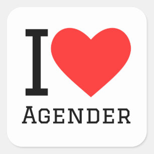 I love agender square sticker