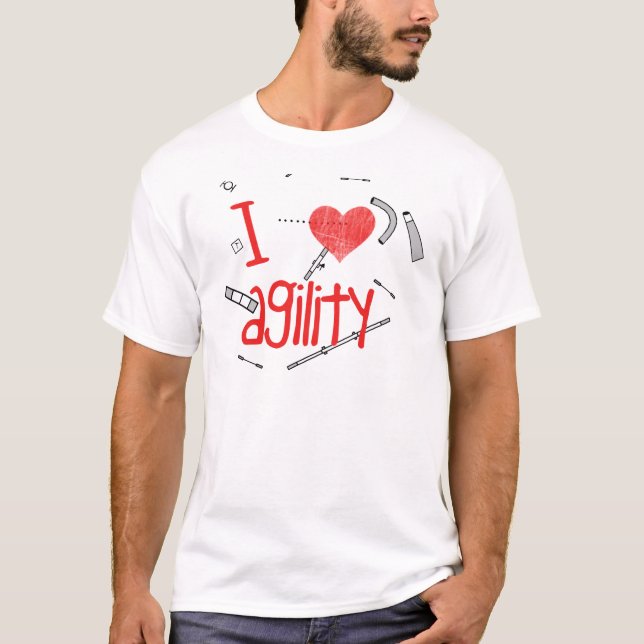 I  Love Agility T-Shirt (Front)