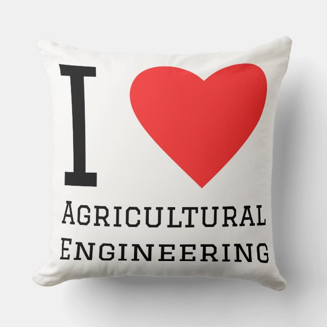 I love agricultural engineering  throw pillow (Front)