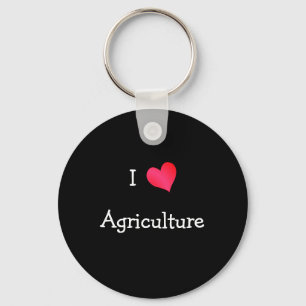 I Love Agriculture Keychain
