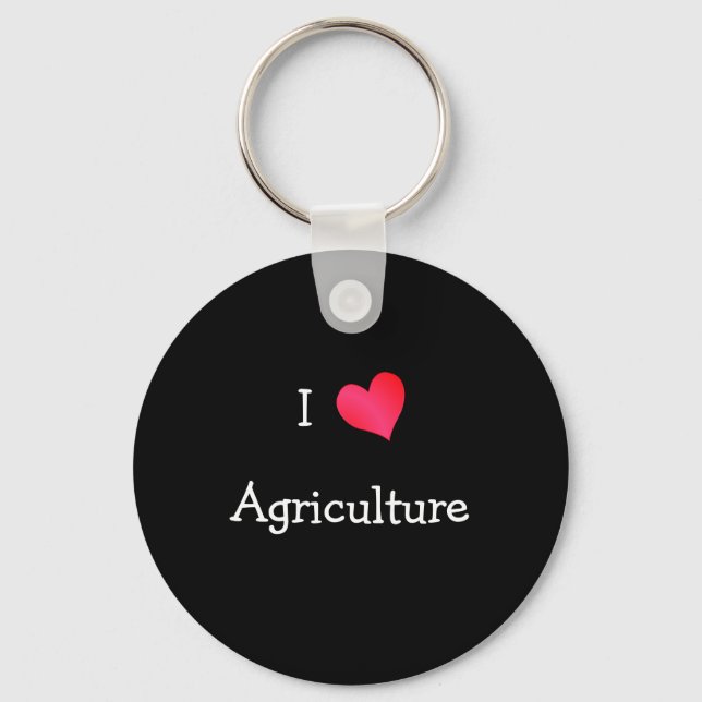 I Love Agriculture Keychain (Front)