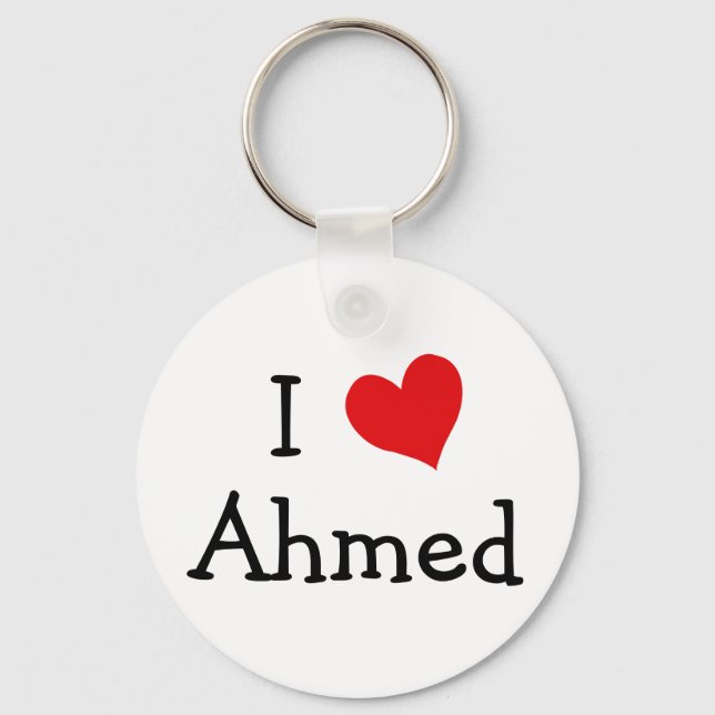 I Love Ahmed Keychain (Front)