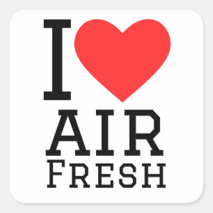 I love air fresh  square sticker