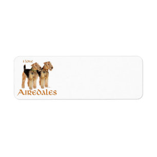 I Love Airedales Label
