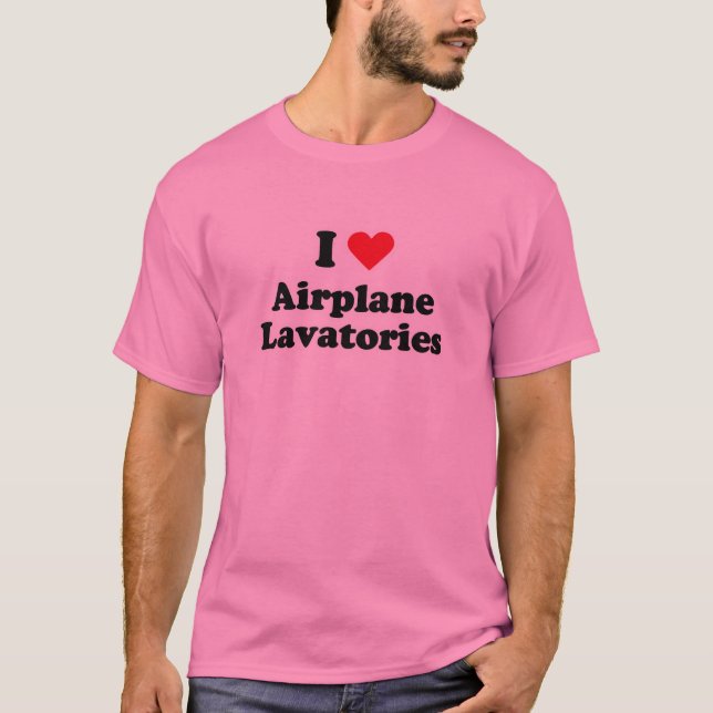 I love airplane lavatories T-Shirt (Front)