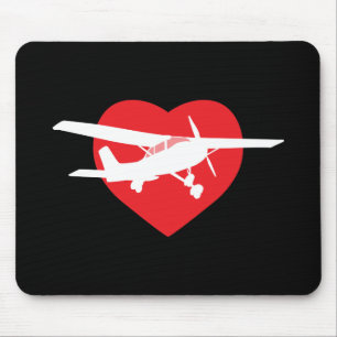 I Love Airplanes Mouse Pad