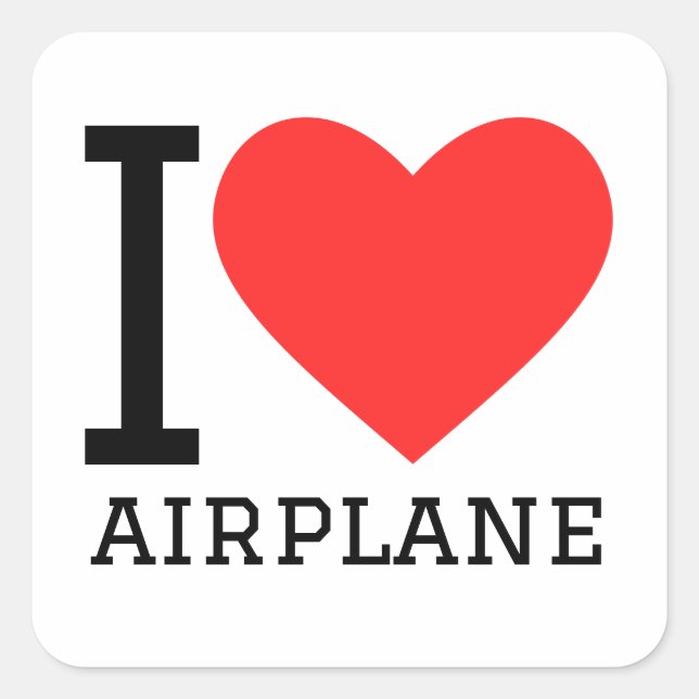 I love airport  square sticker (Front)