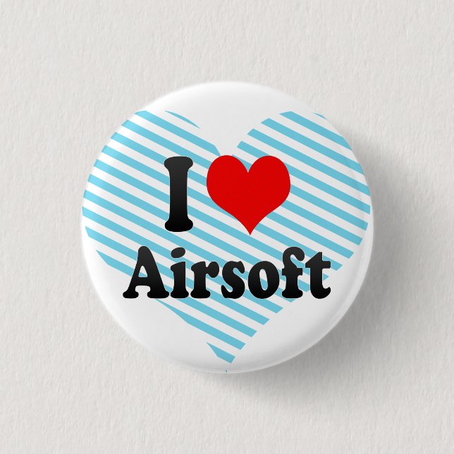 I love Airsoft Pinback Button (Front)