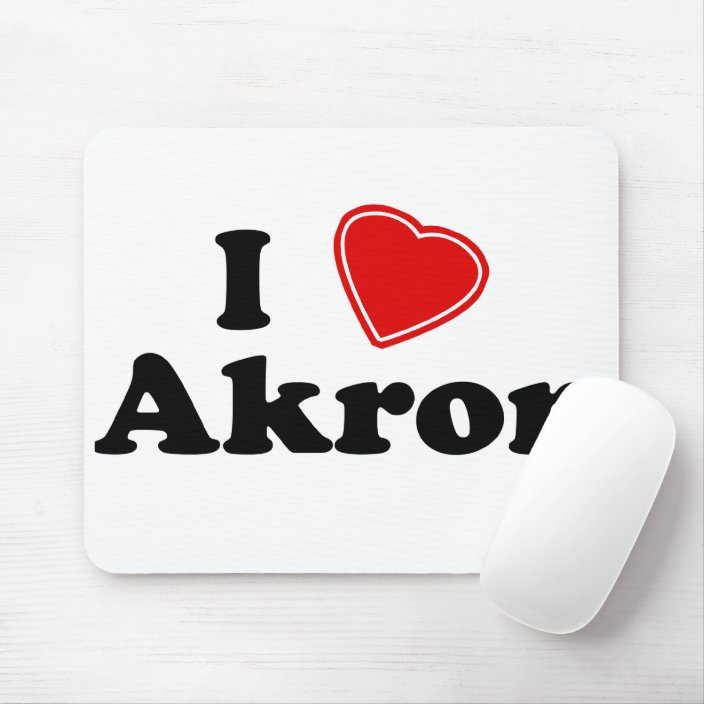 I Love Akron Mousepad