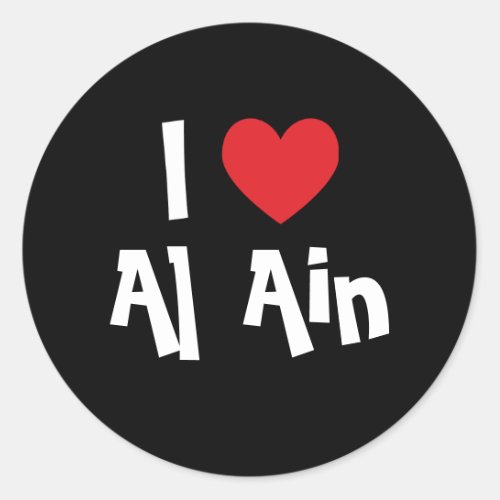 I Love Al Ain Classic Round Sticker