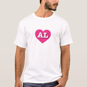 I love Alabama - AL hot pink heart T-Shirt