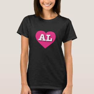 I love Alabama - AL hot pink heart T-Shirt