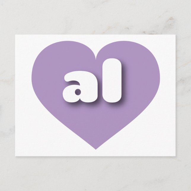 I love Alabama  - al lavender heart  Postcard (Front)