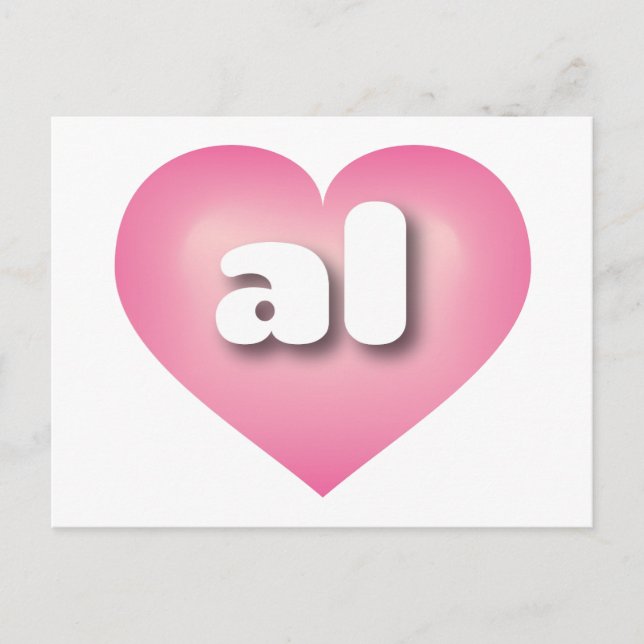 I love Alabama - al pink fade heart Postcard (Front)