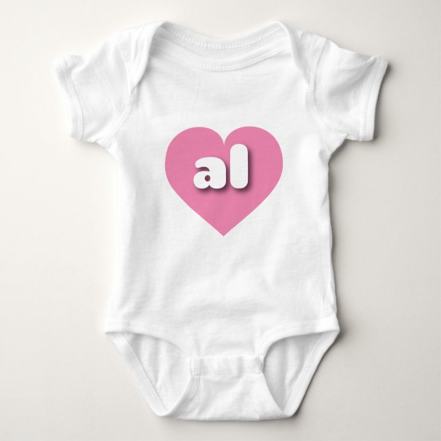 I love Alabama - al pink heart  Baby Bodysuit (Front)