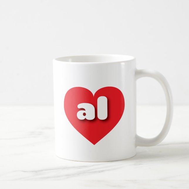 I love Alabama - al red heart  Coffee Mug (Right)