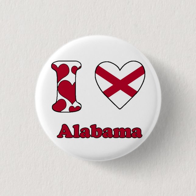 I love Alabama Button (Front)