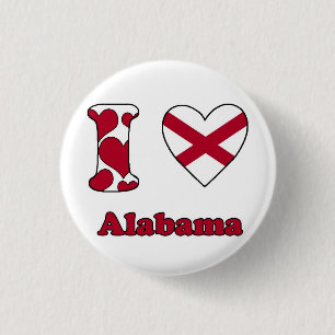 I love Alabama Button