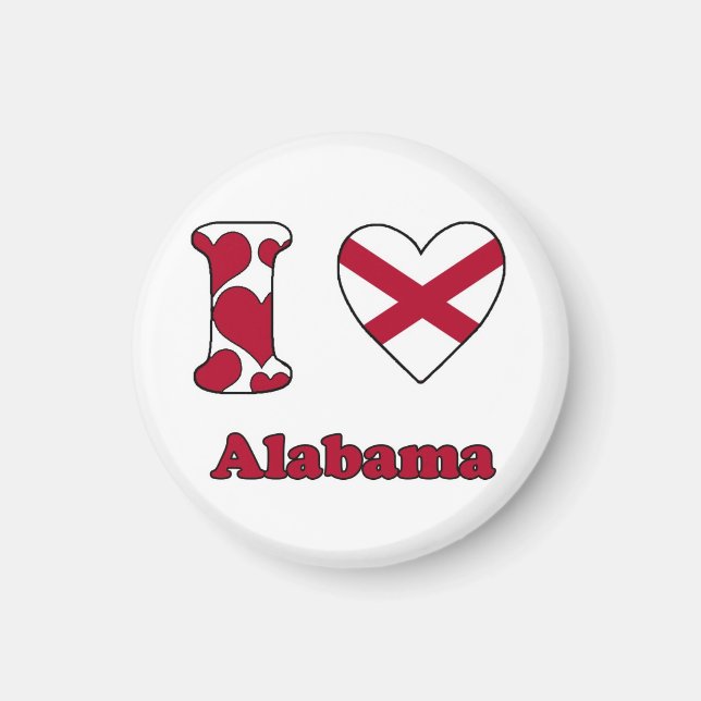 I love Alabama Magnet (Front)