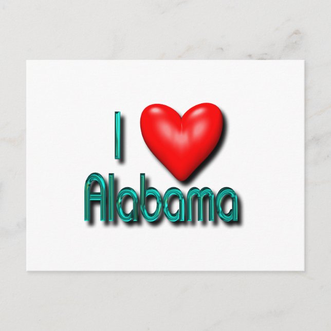 I Love Alabama Postcard (Front)