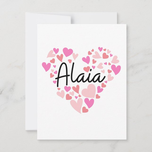 I love Alaia - hearts for Alaia Thank You Card (Front)