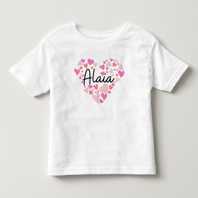 I love Alaia - hearts for Alaia Toddler T-shirt (Front)