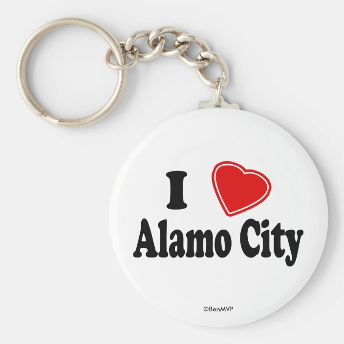 I Love Alamo City Key Chain