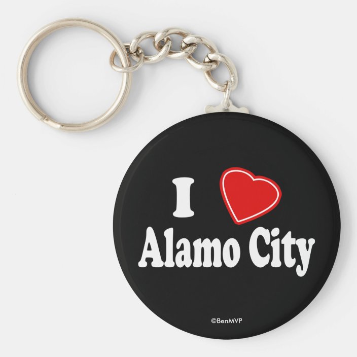 I Love Alamo City Keychain