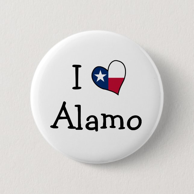 I Love Alamo Pinback Button (Front)