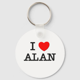 I Love Alan Keychain