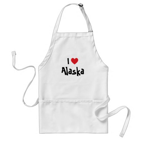 I Love Alaska Adult Apron