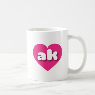 I love Alaska - ak hot pink heart  Coffee Mug