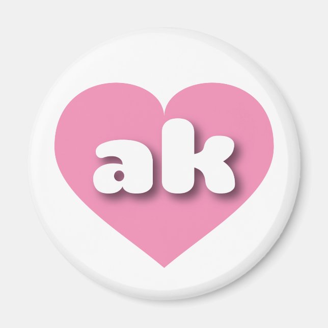 I love Alaska - ak pink heart Magnet (Front)
