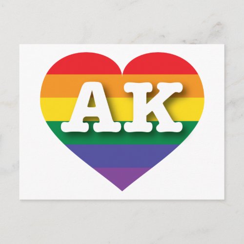 I love Alaska _ Gay Pride Postcard