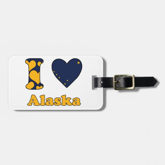I love Alaska Luggage Tag (Front Horizontal)