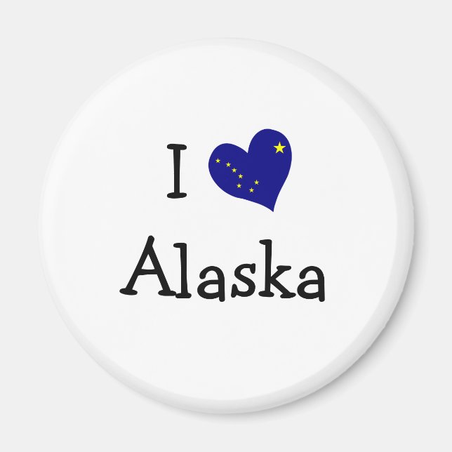 I Love Alaska Magnet (Front)