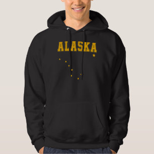 I Love Alaska Minimalist State Flag Hoodie