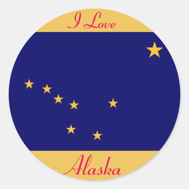 I Love Alaska Sticker (Front)