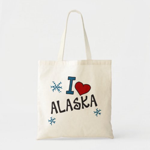 I Love Alaska Tote Bag