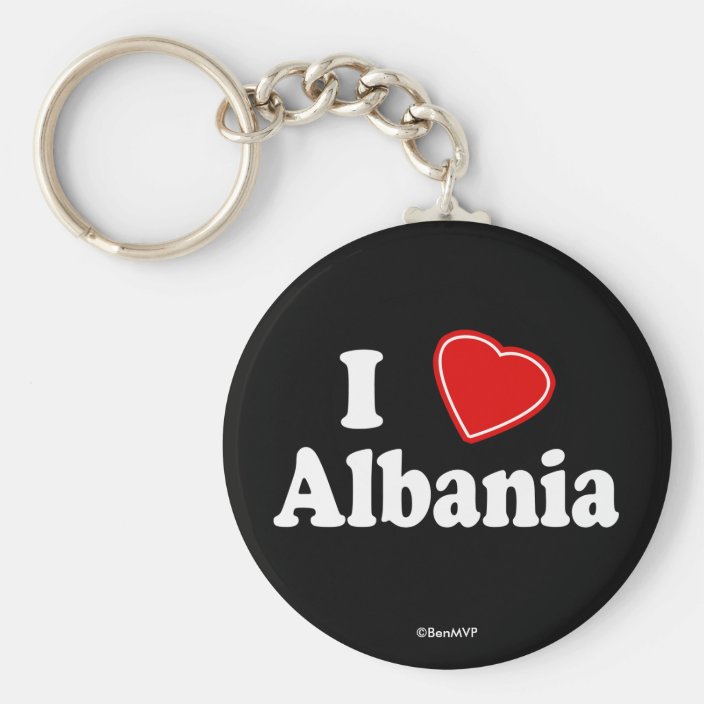 I Love Albania Keychain
