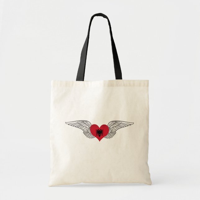I Love Albania -wings Tote Bag (Front)