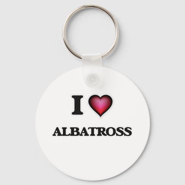I Love Albatross Keychain (Front)
