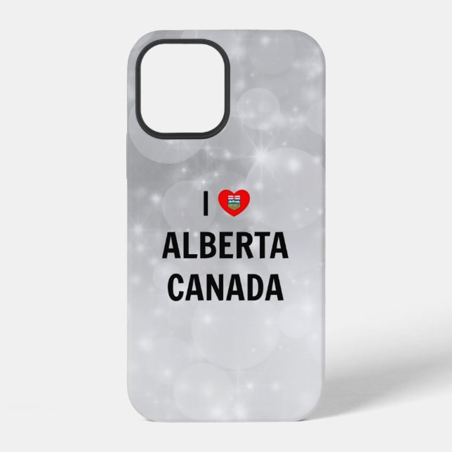 I Love Alberta, Canada Iphone Case (Back)