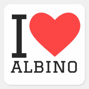 I love albino  square sticker