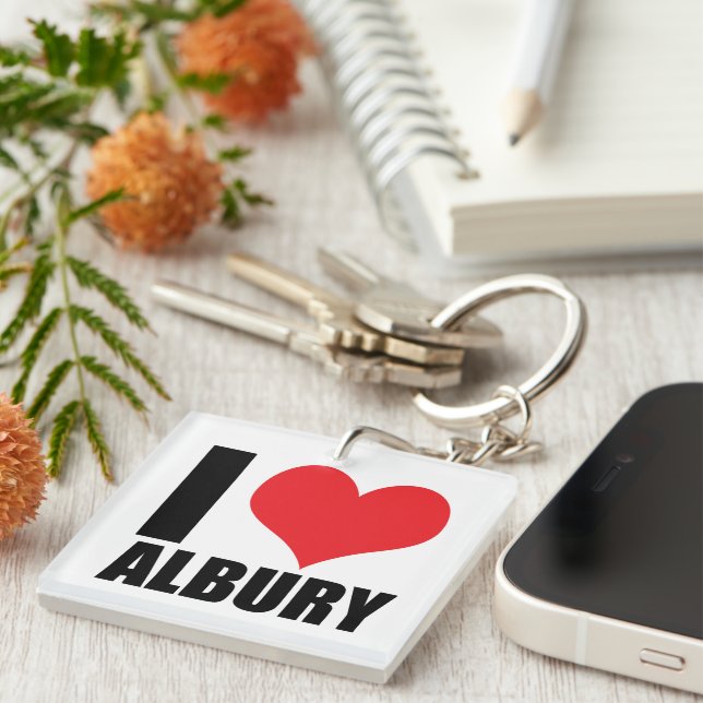 I love Albury Keychain (Front Right)