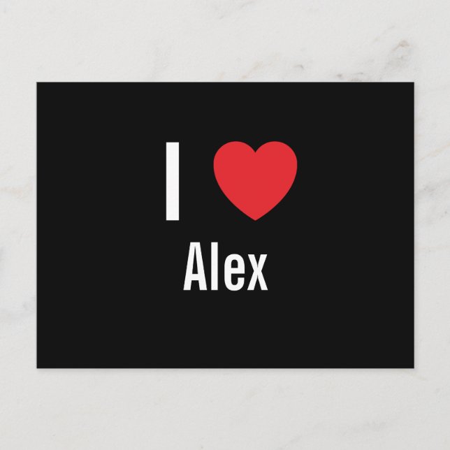 I love Alex Postcard (Front)