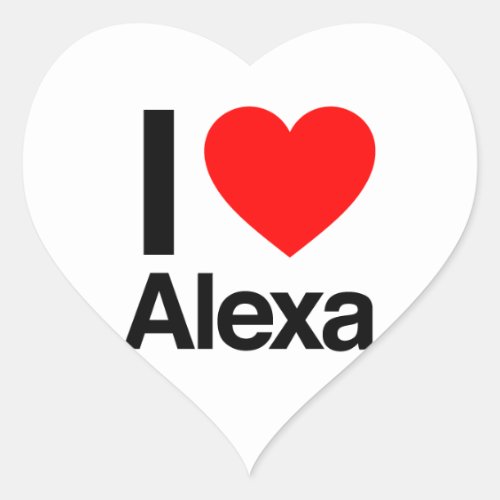 i love alexa heart sticker