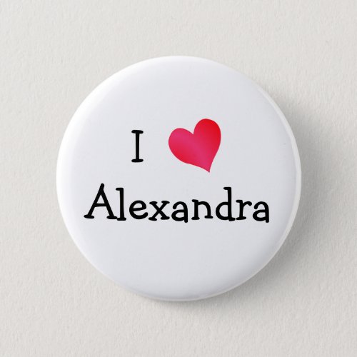 I Love Alexandria Pinback Button