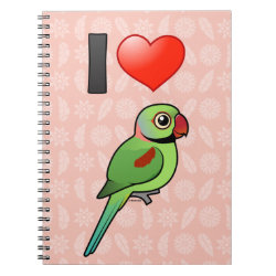 I Love Alexandrine Parakeets Photo Notebook (6.5