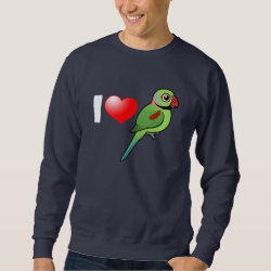 I Love Alexandrine Parakeets Men's Basic Sweatshirt